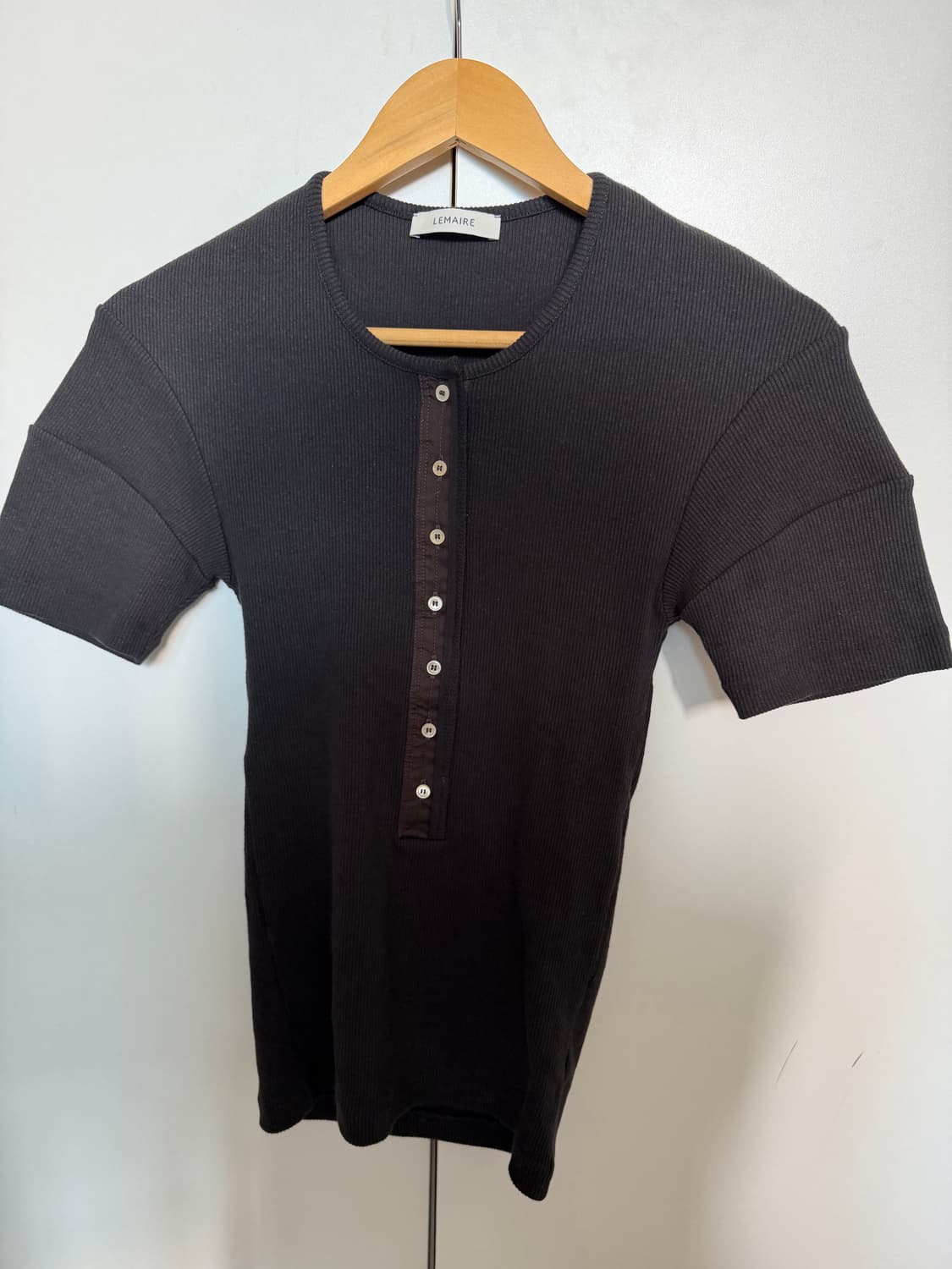 르메르 피티드 헨리 코튼 반팔니트 XS 상품이미지3