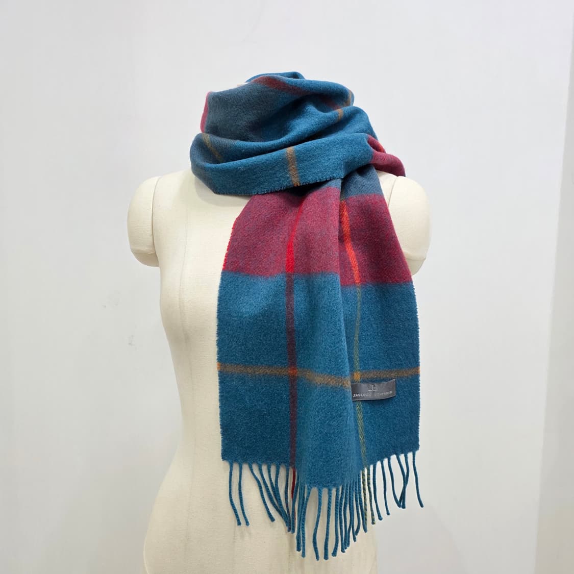 장루이 쉐레 체크패턴 울100% 머플러 상품이미지1