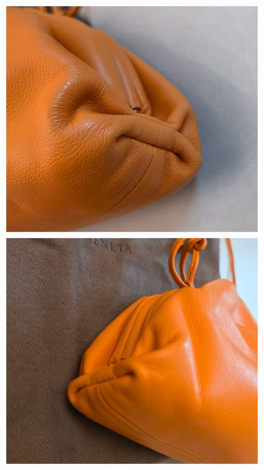 정품 보테가베네타 만두백 오렌지 상품이미지8