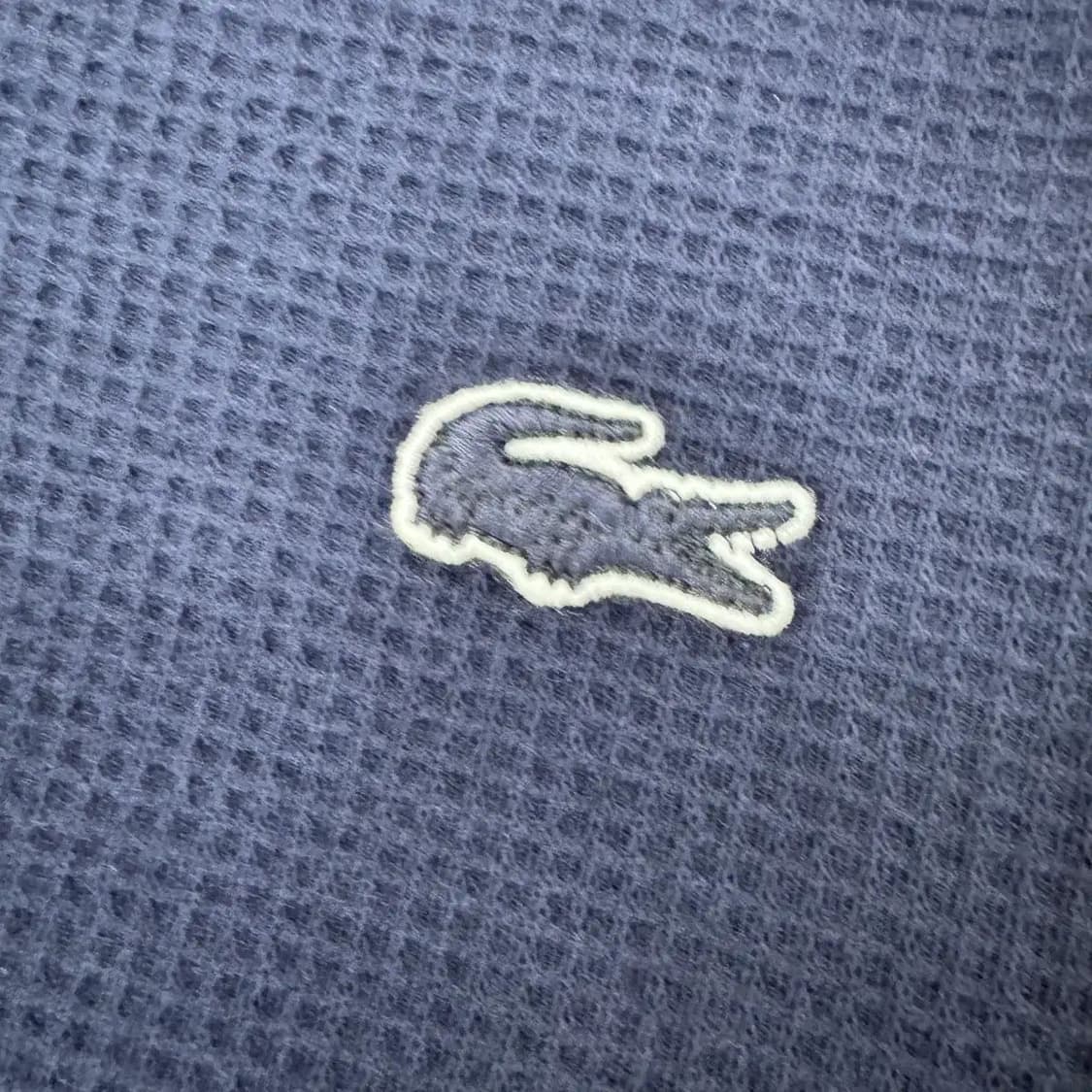 XS 라코스테 네이비 와플 쭉 긴팔 티셔츠  상품이미지3