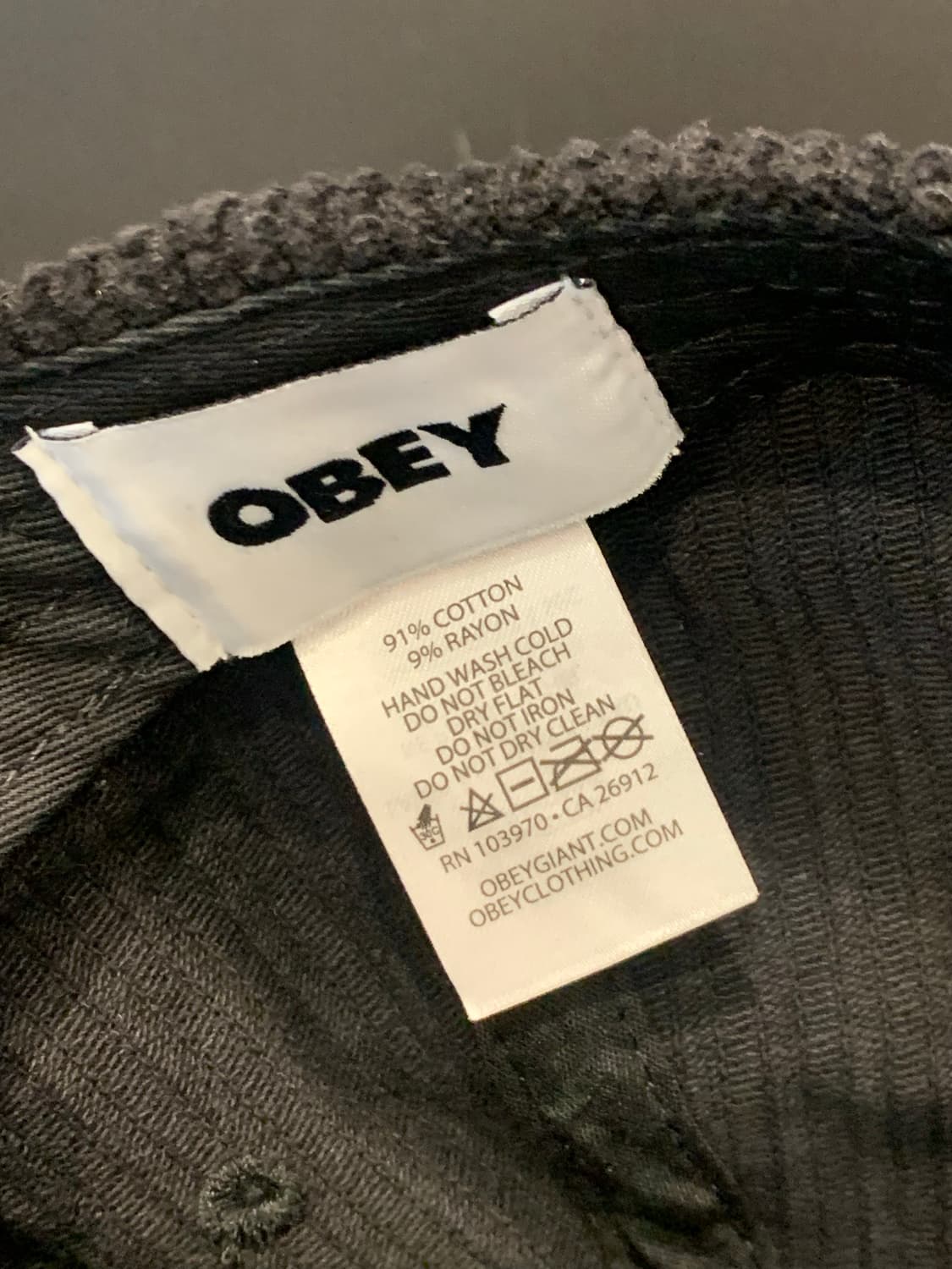 오베이 코듀로이 골덴 6 panel모자 상품이미지5