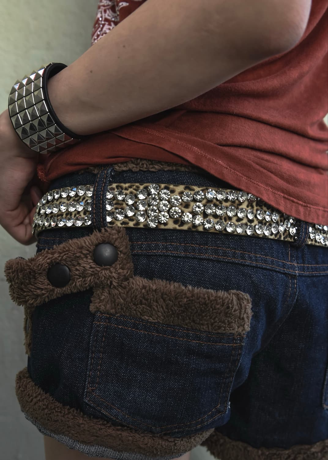 Leopard Beads Detail Belt 상품이미지2