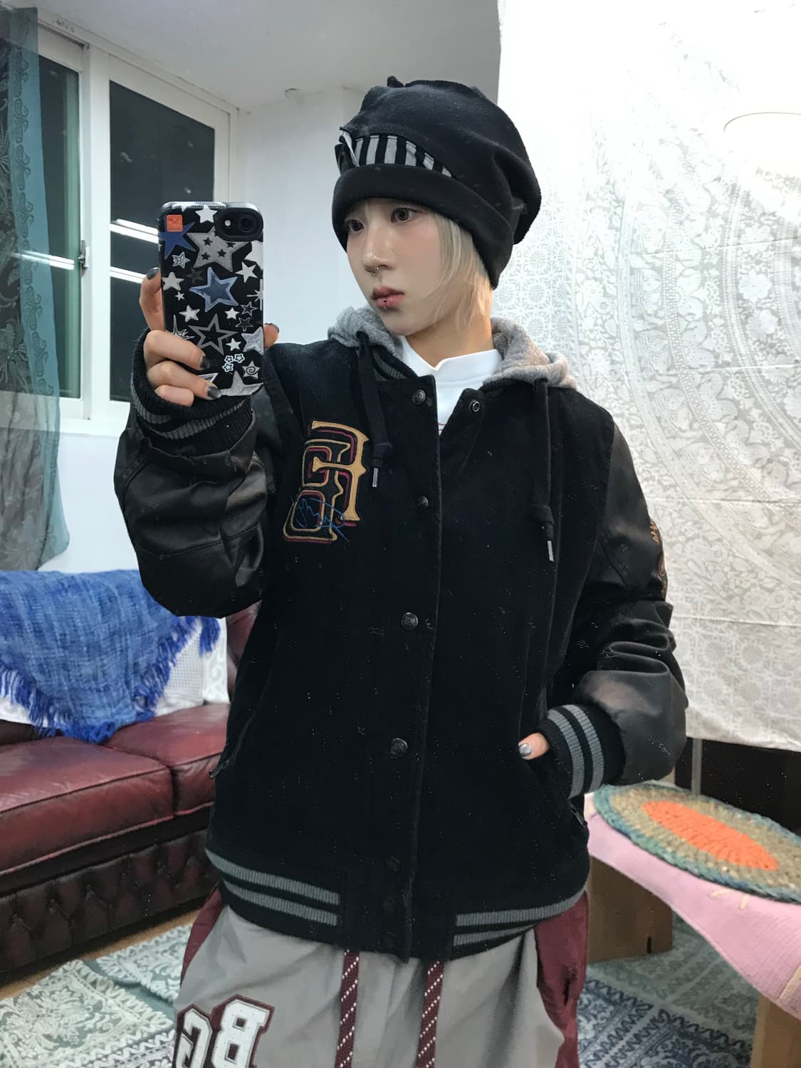 후부 골덴 바시티자켓 상품이미지1