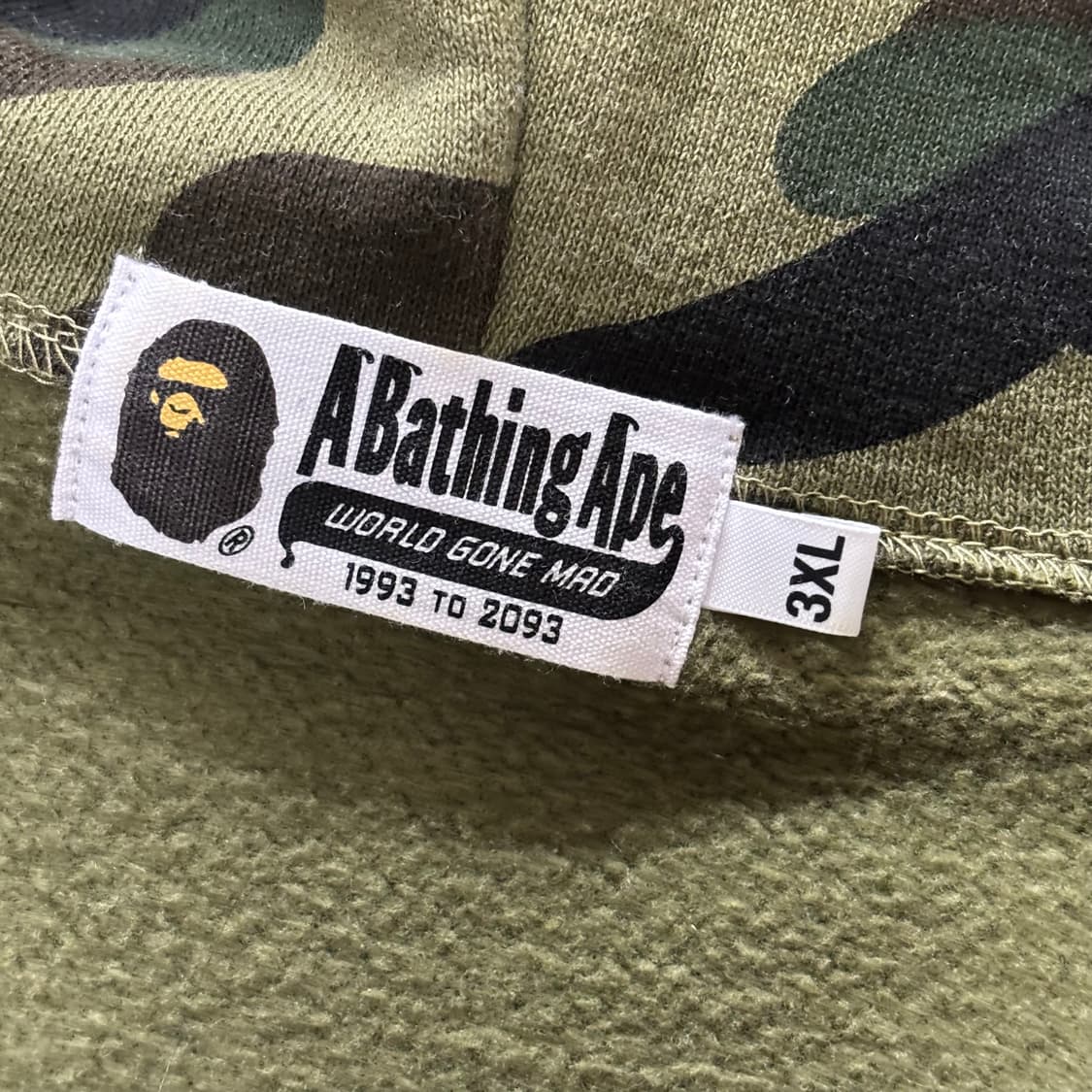 베이프 카모 패치 후드집업 XXXL BAPE CAMO PATCH HOOD 상품이미지4