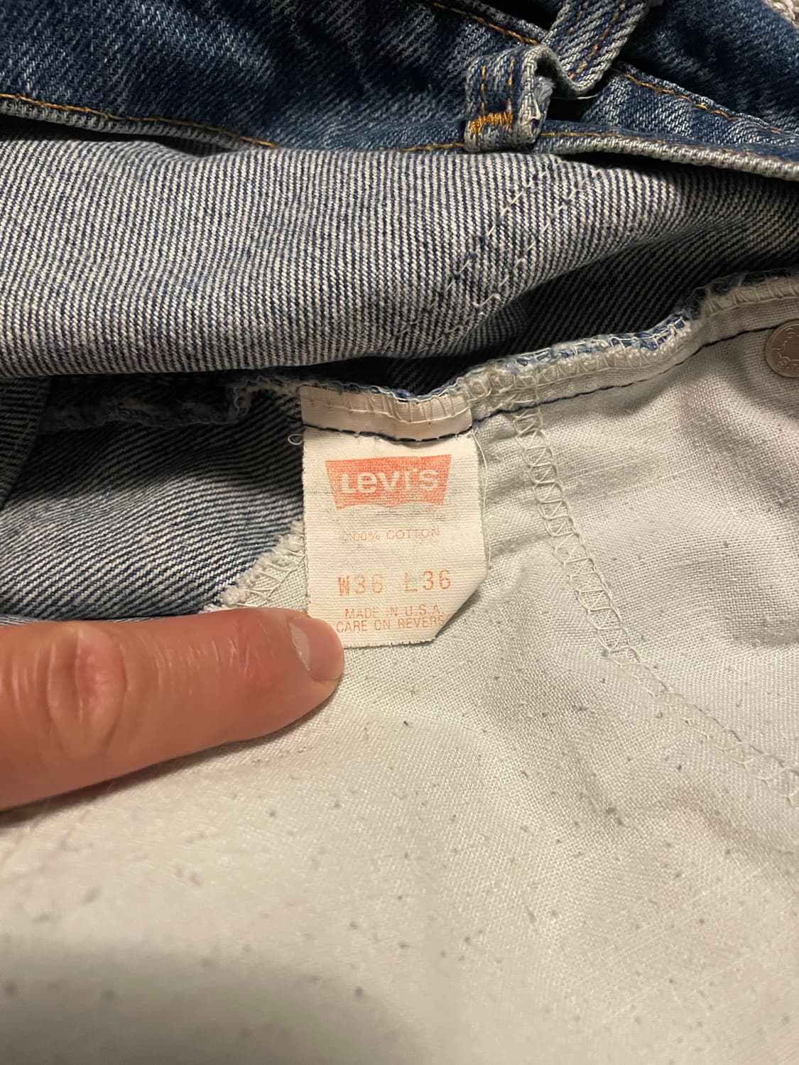 90s 리바이스 517 오렌지탭 데님 [36X36] 상품이미지5