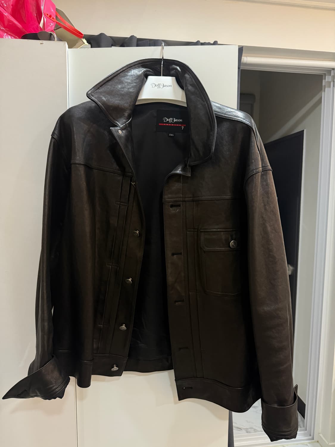 도프제이슨 프리미엄 트러커 가죽자켓 xxl 판매해요 상품이미지2