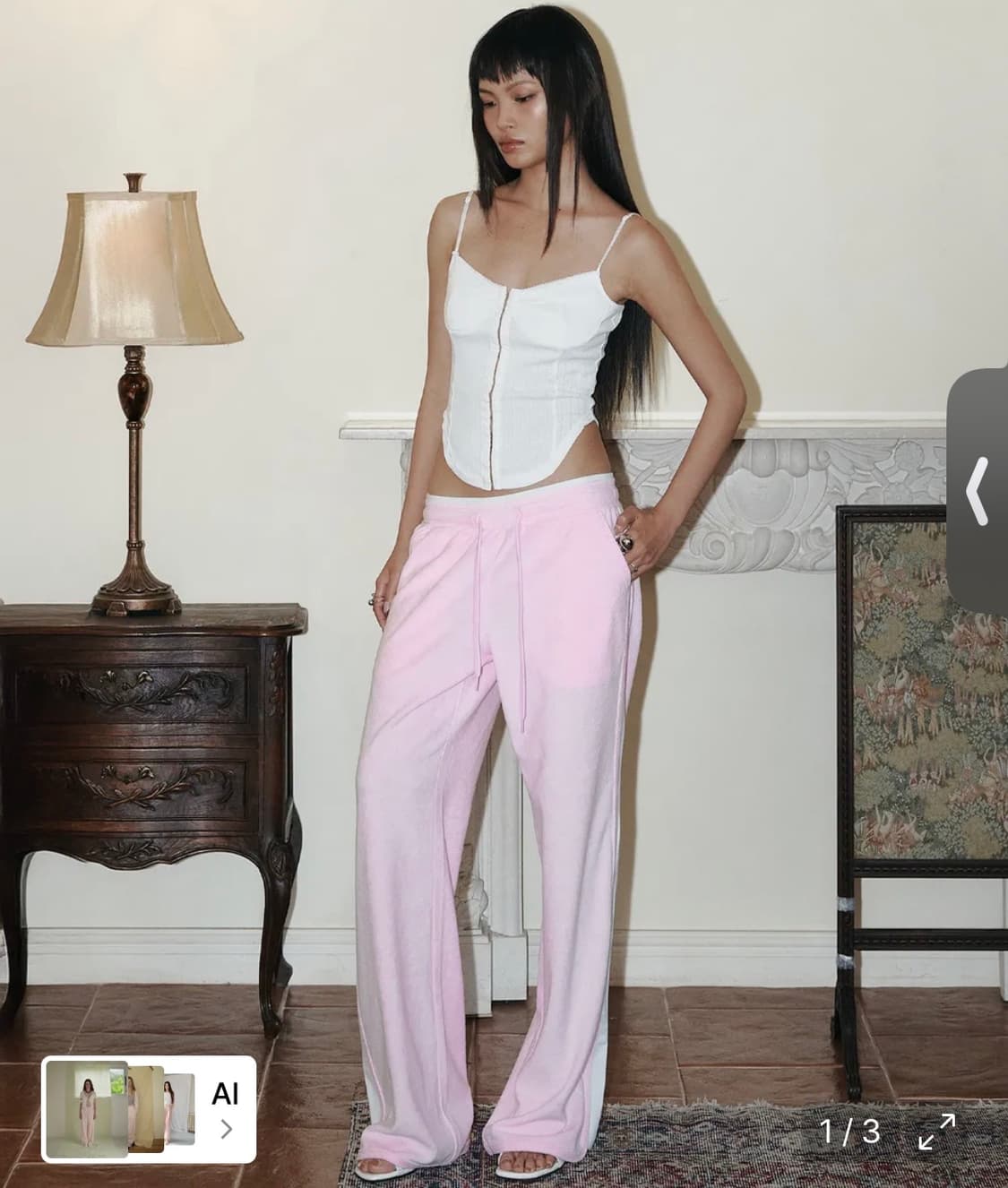 플리즈노팔로우 Cobi Tarry Pants (Baby Pink) 상품이미지2