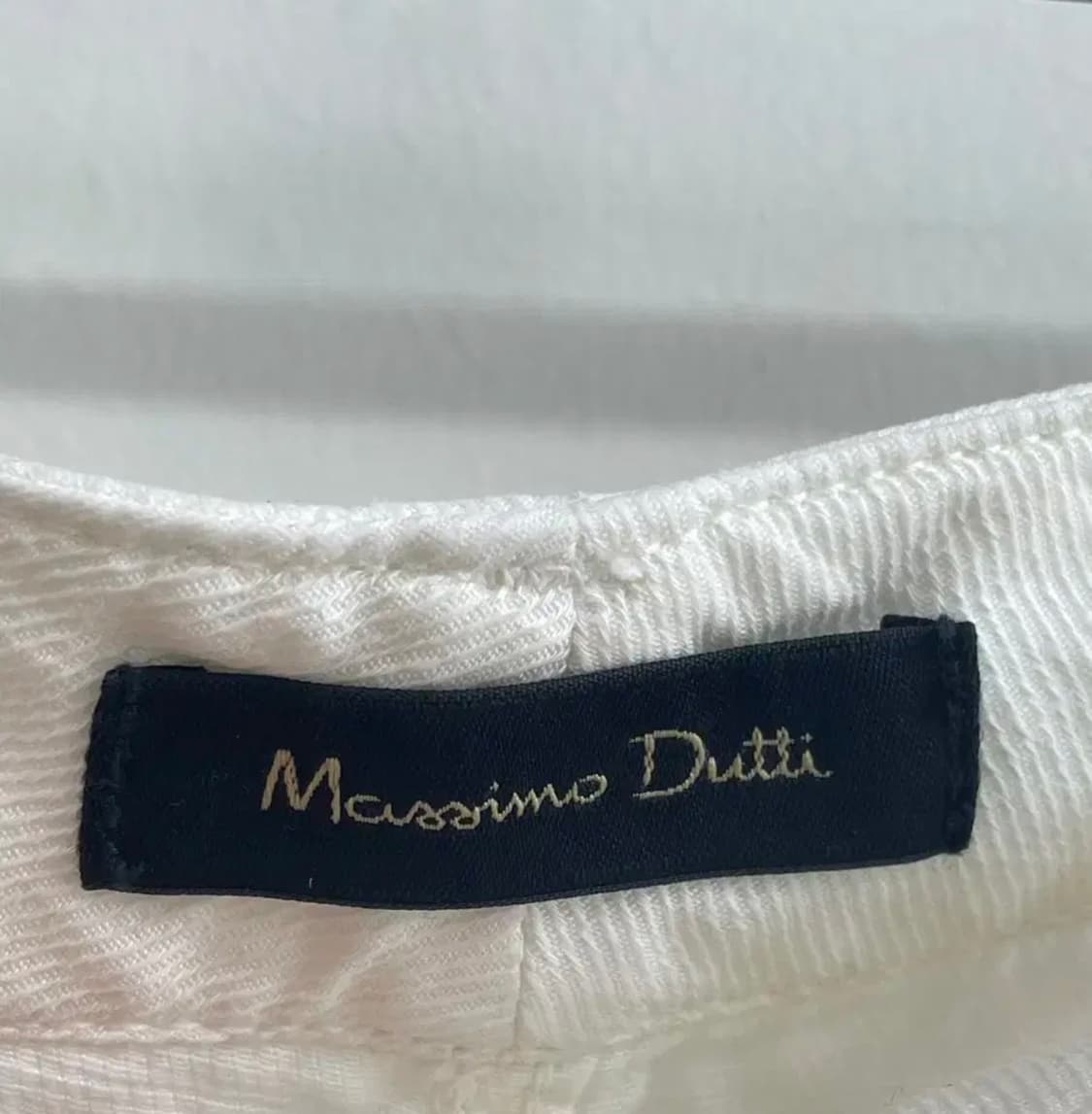 새상품))마시모두띠 화이트 리오셀 린넨 혼방 팬츠 (42사이즈/32-33 상품이미지5