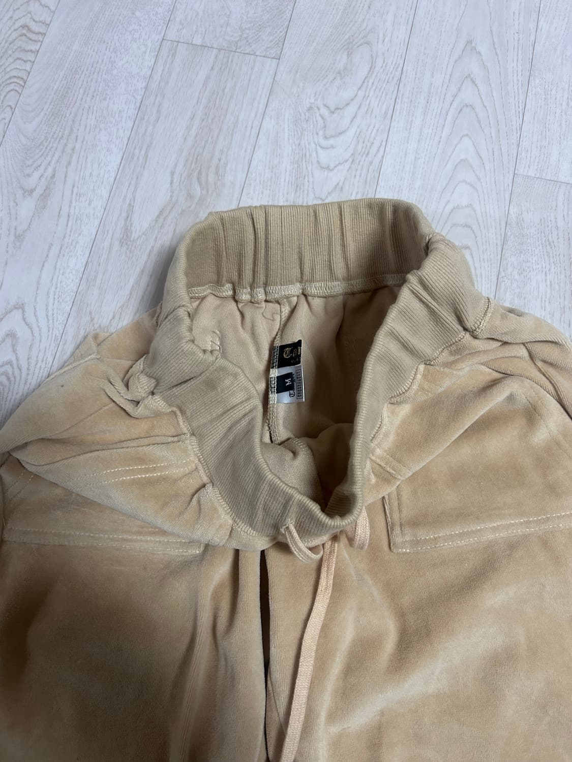 탠저 tanger y2k 벨벳 벨루아 팬츠 누드 m 사이즈 상품이미지2