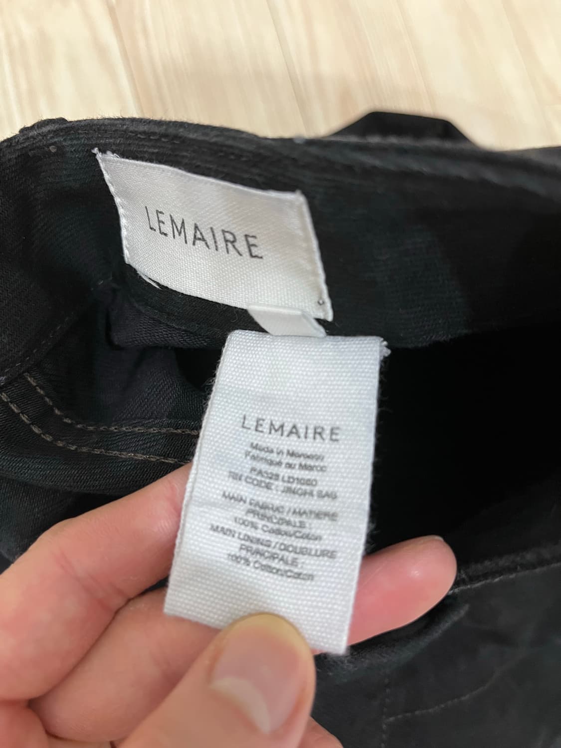 (S)르메르 트위스티드 벨티드 팬츠 블랙 상품이미지4