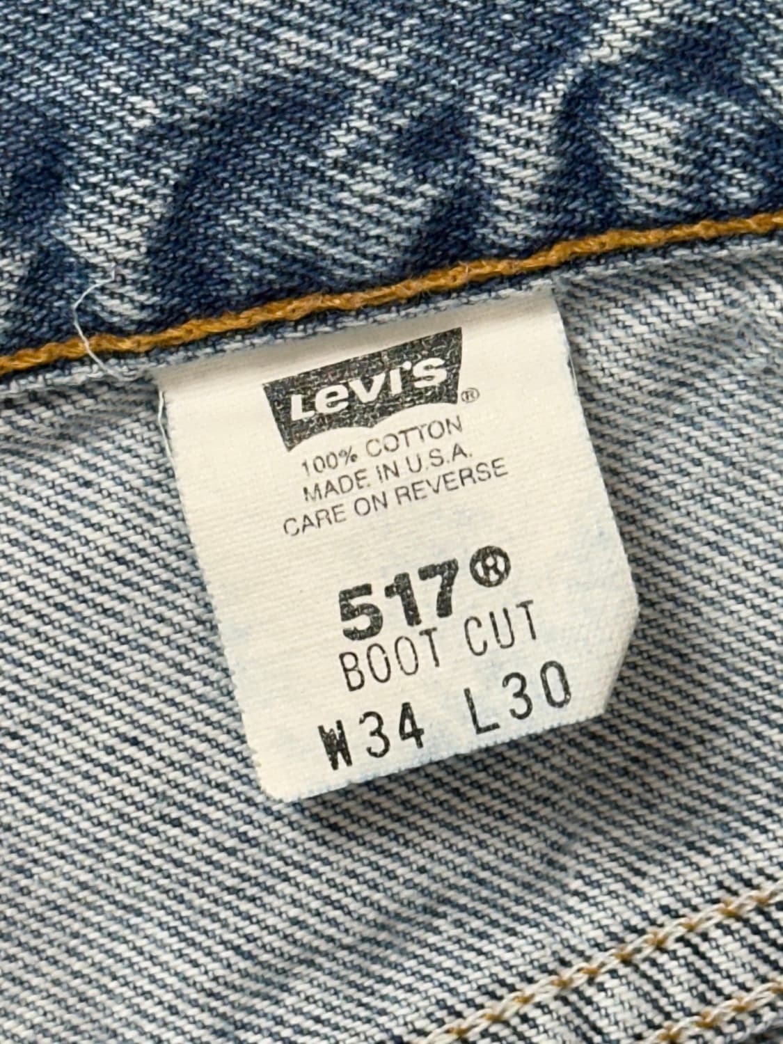 90's USA Made 빈티지 리바이스 517 부츠컷 상품이미지9