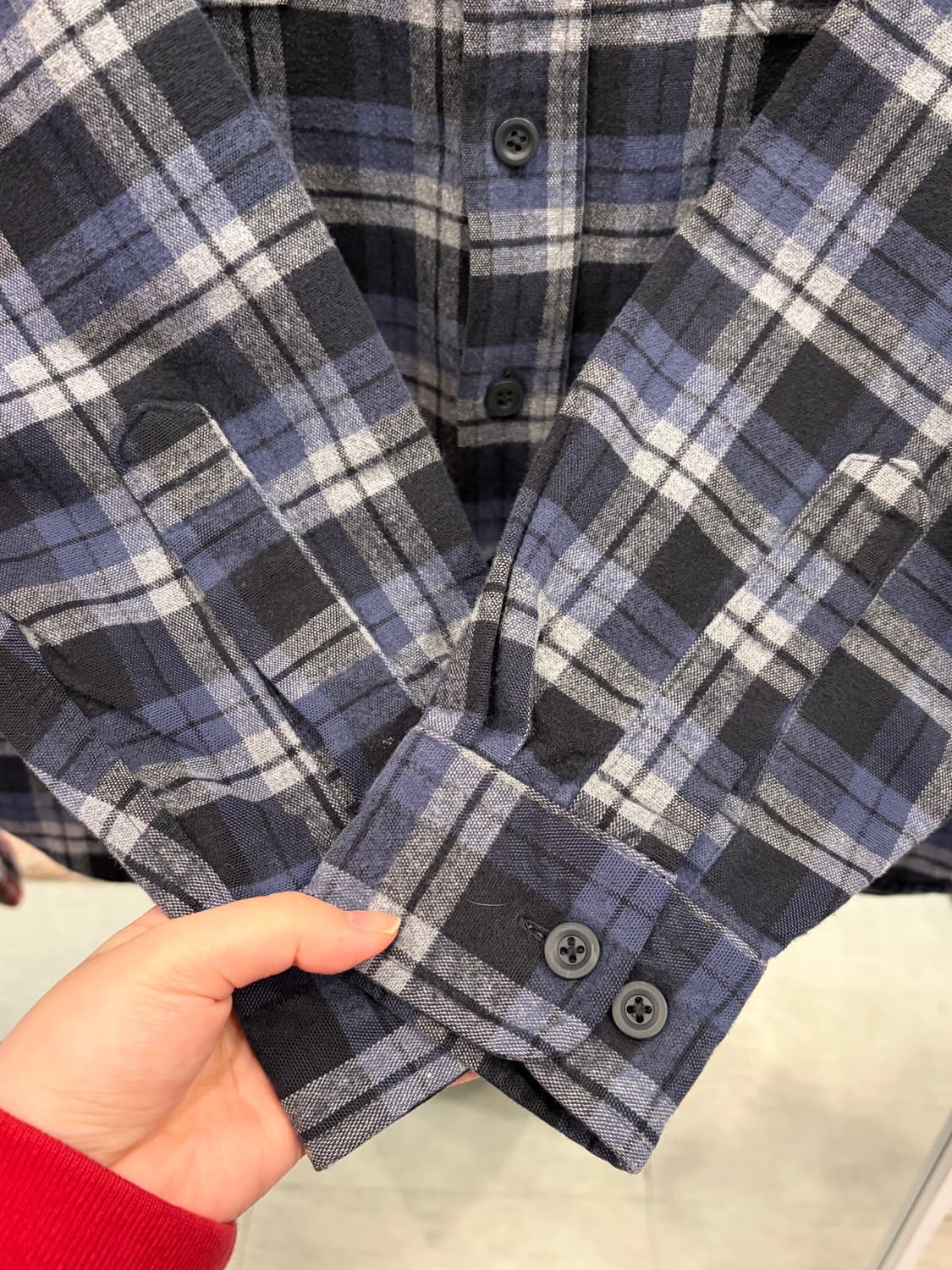 00s L.L.Bean 엘엘빈 헤비코튼 샤모아 플란넬 체크 셔츠 상품이미지4