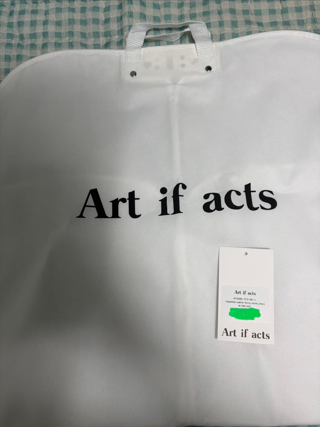새상품 급처) 25fw 아트이프액츠 레더 스윙탑 자켓 블랙 L 상품이미지4