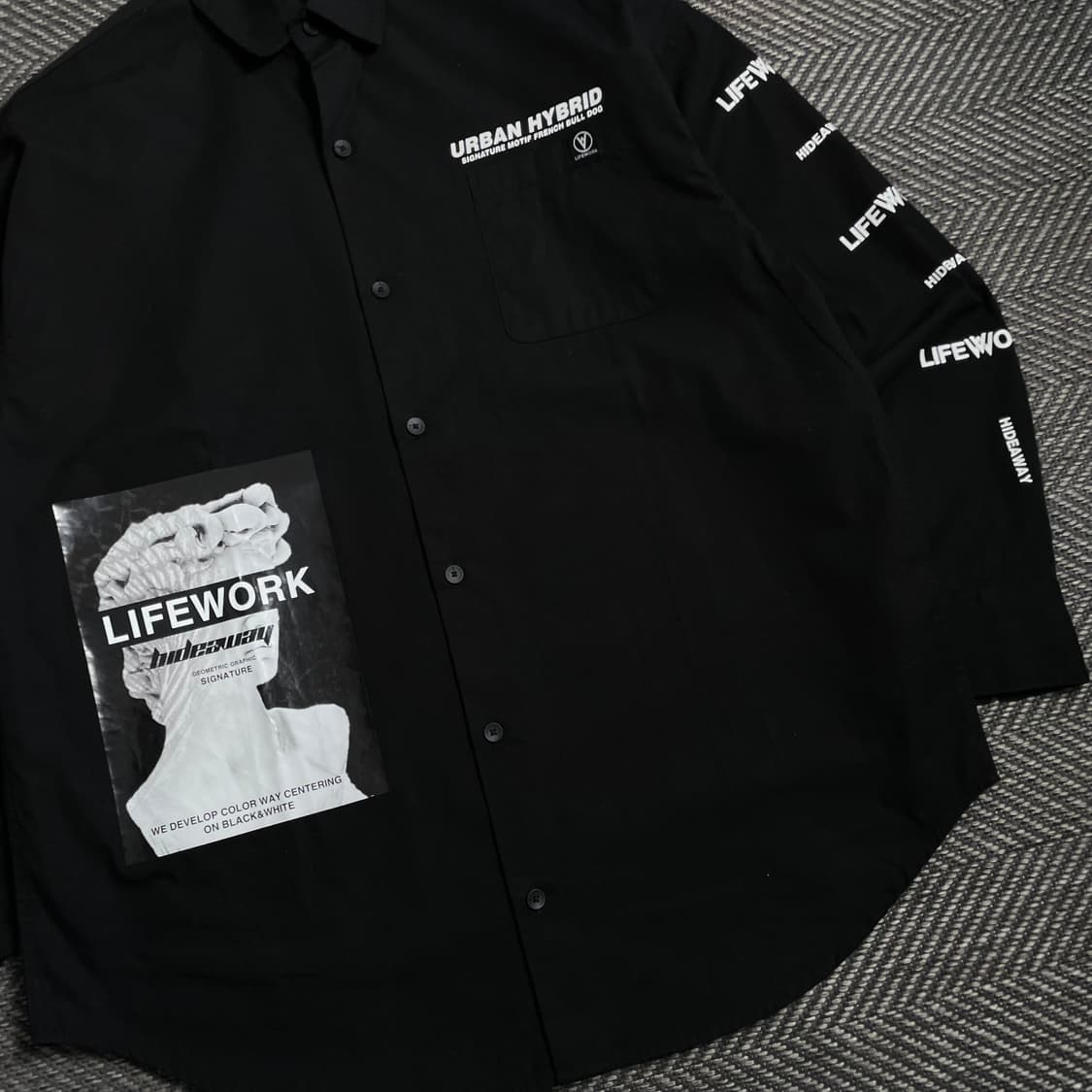 라이프워크 빅로고 프린팅 박시핏 셔츠y 3989 상품이미지3