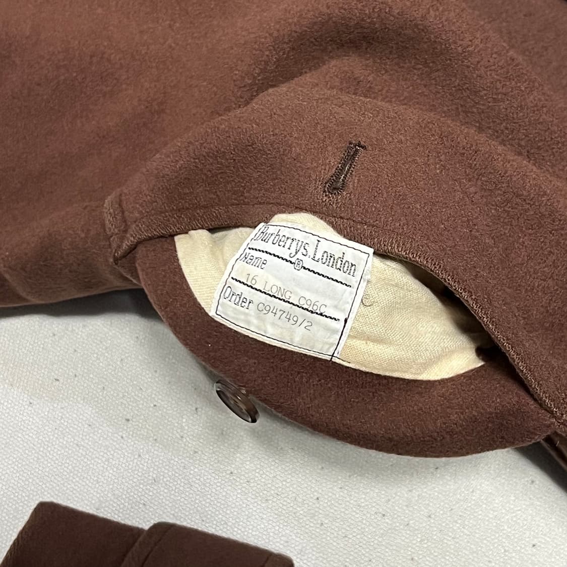 M 버버리 브라운 울 코트 상품이미지5