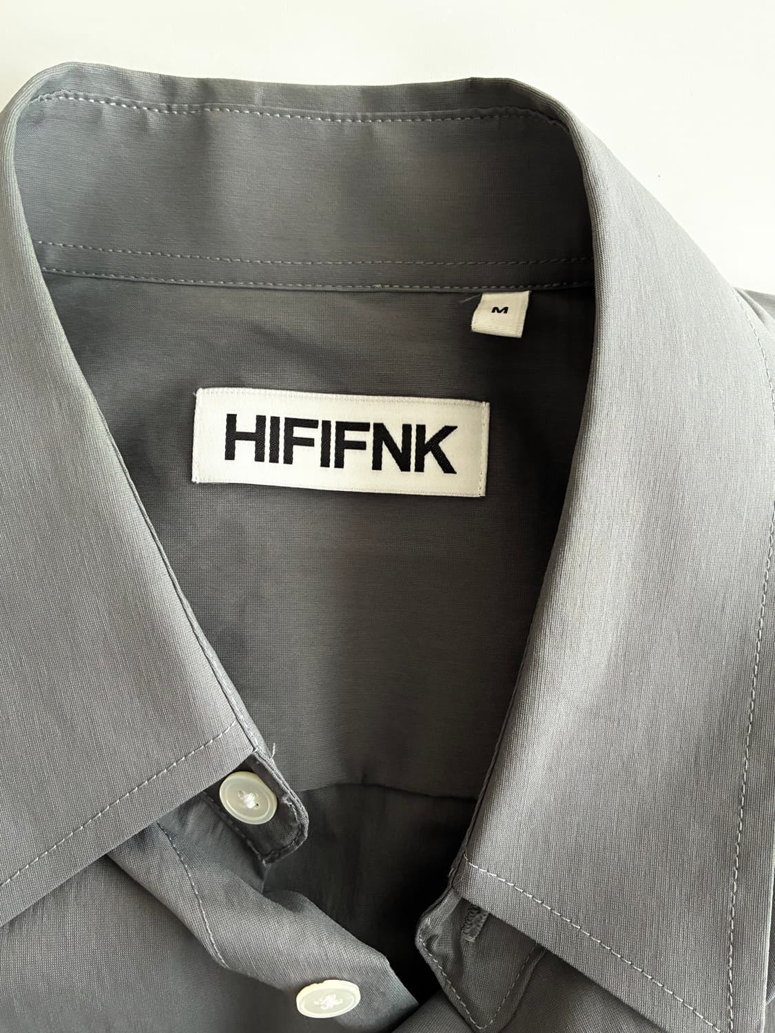 M) 하이파이펑크 포켓 릴렉스드 하프 셔츠 차콜 상품이미지3