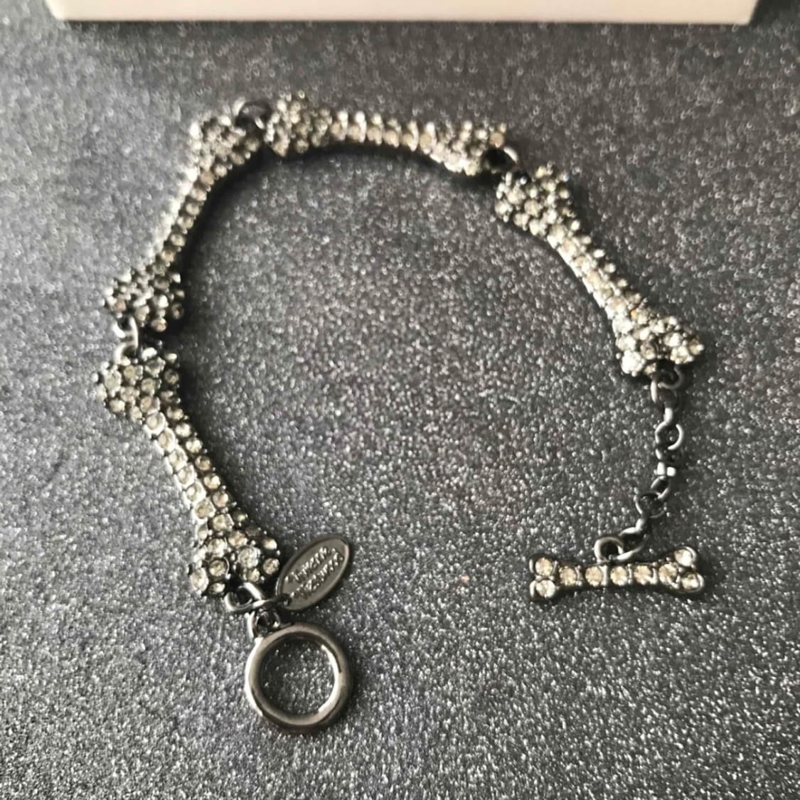 비비안웨스트우드 아카이브 크리스탈 큐빅 본쉐입 브레이슬릿 팔찌 상품이미지5