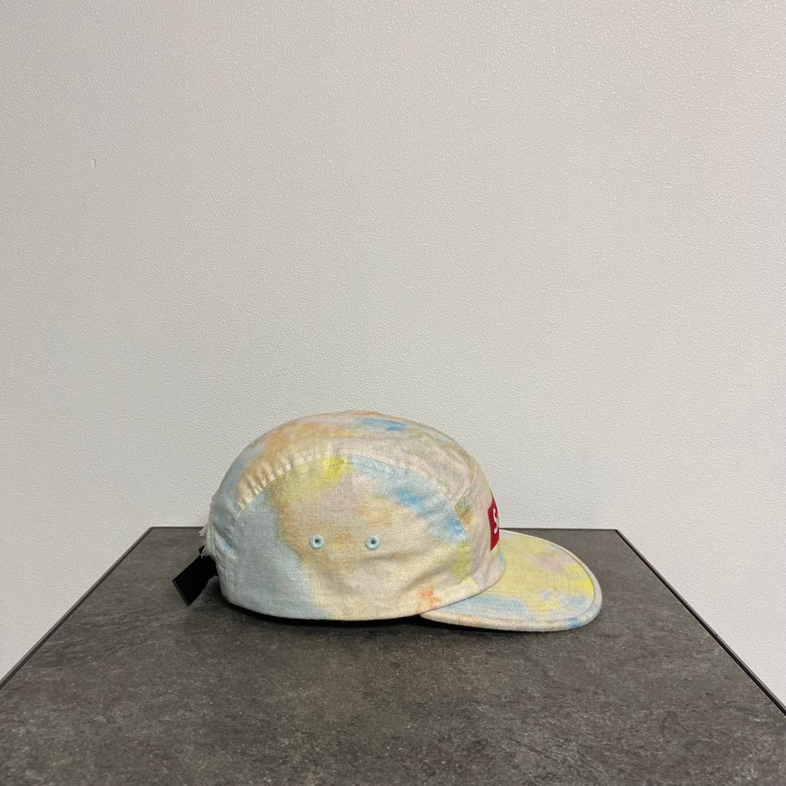 슈프림 워시드 멀티컬러 다이드 레드 박스로고 캠프캡 모자 상품이미지3