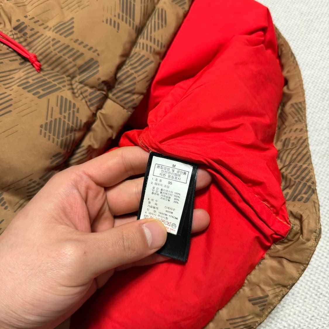 노스페이스 700 브라운 패턴 패딩 조끼 상품이미지4