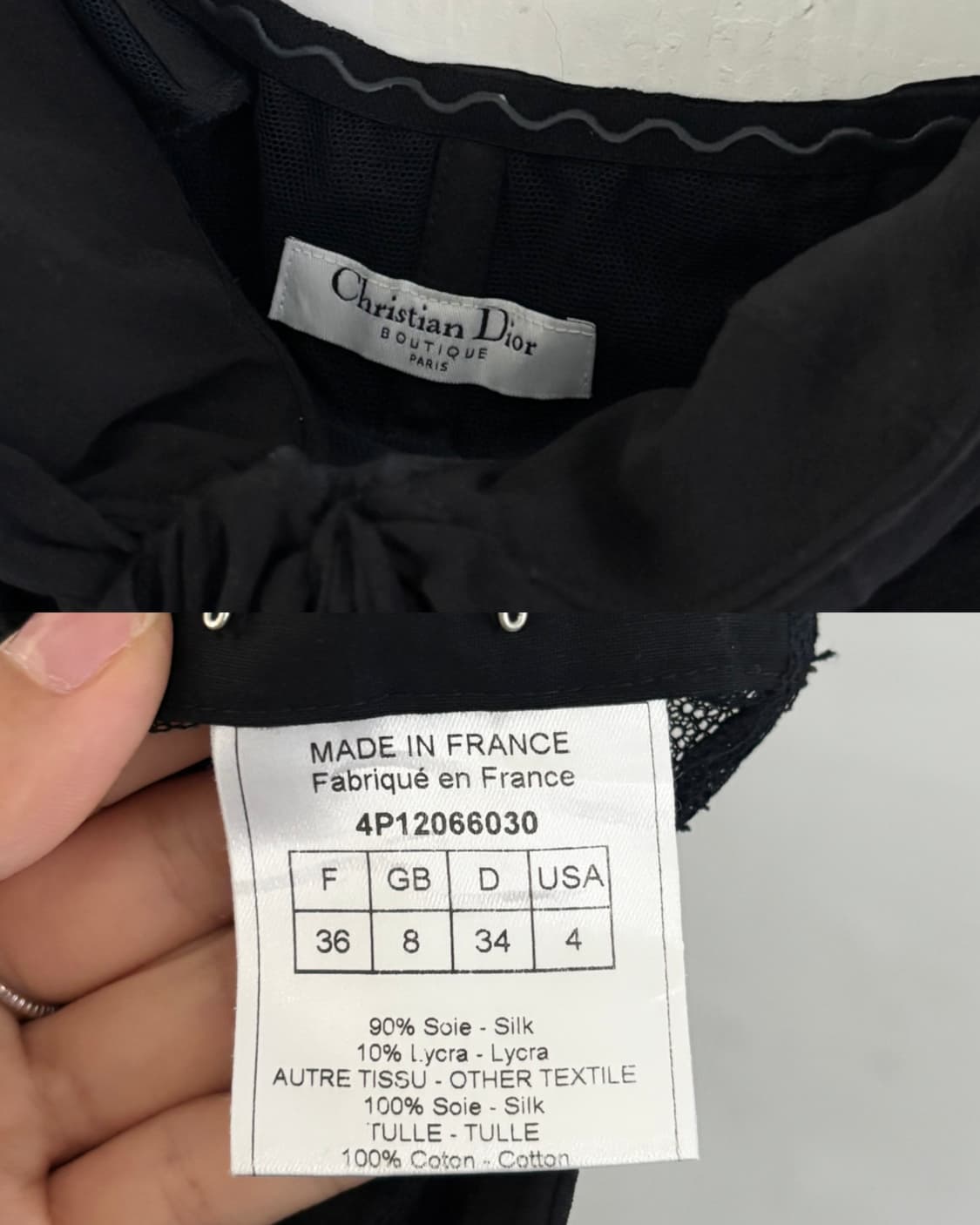 Christian Dior 디올 블랙 실크 드레스 상품이미지10