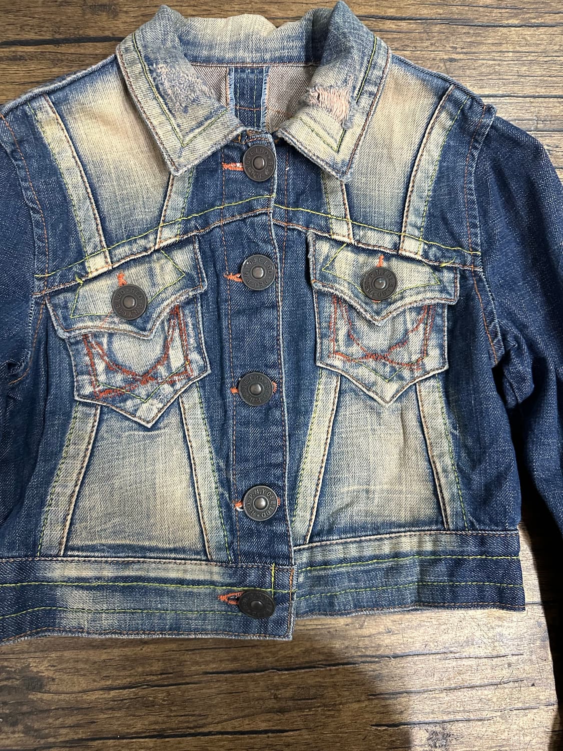 REDPEPPER 레드페퍼 빈티지 여성 크롭데님 자켓 XS 상품이미지6