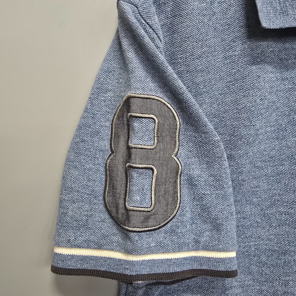 헤지스(HAZZYS) 브리티시 퍼피 자수 슬림핏 카라티 100 상품이미지3