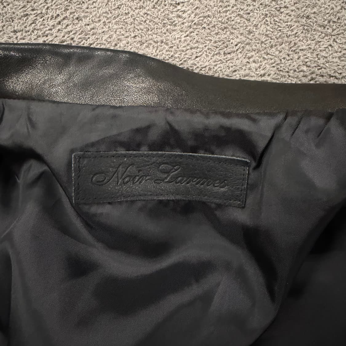 [정품/50] 느와르라르메스 더블라이더 블랙 양가죽 자켓 상품이미지5