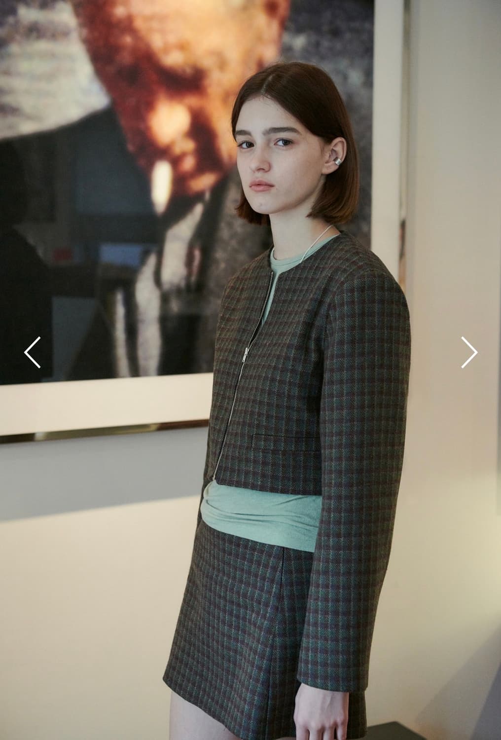 시눈 체크 미니 스커트 check mini skirt 상품이미지2