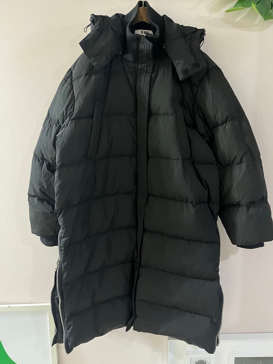 블랙오리털롱패딩 상품이미지7