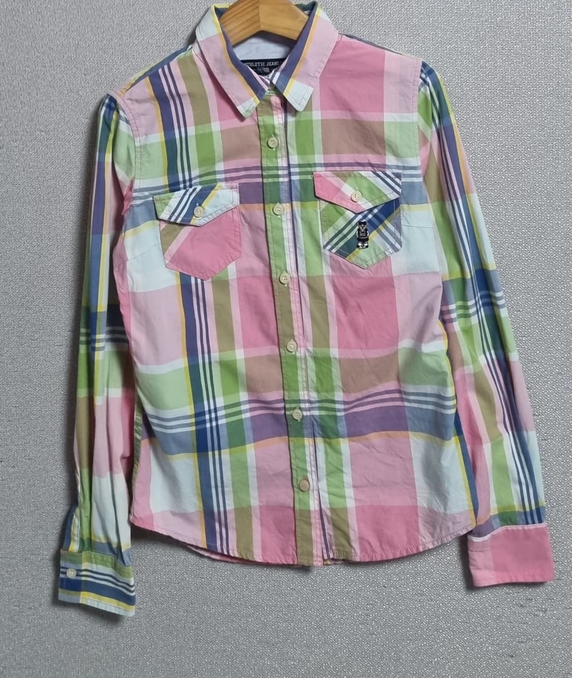 S ) 알어센틱진스코 베어 체크셔츠 상품이미지1