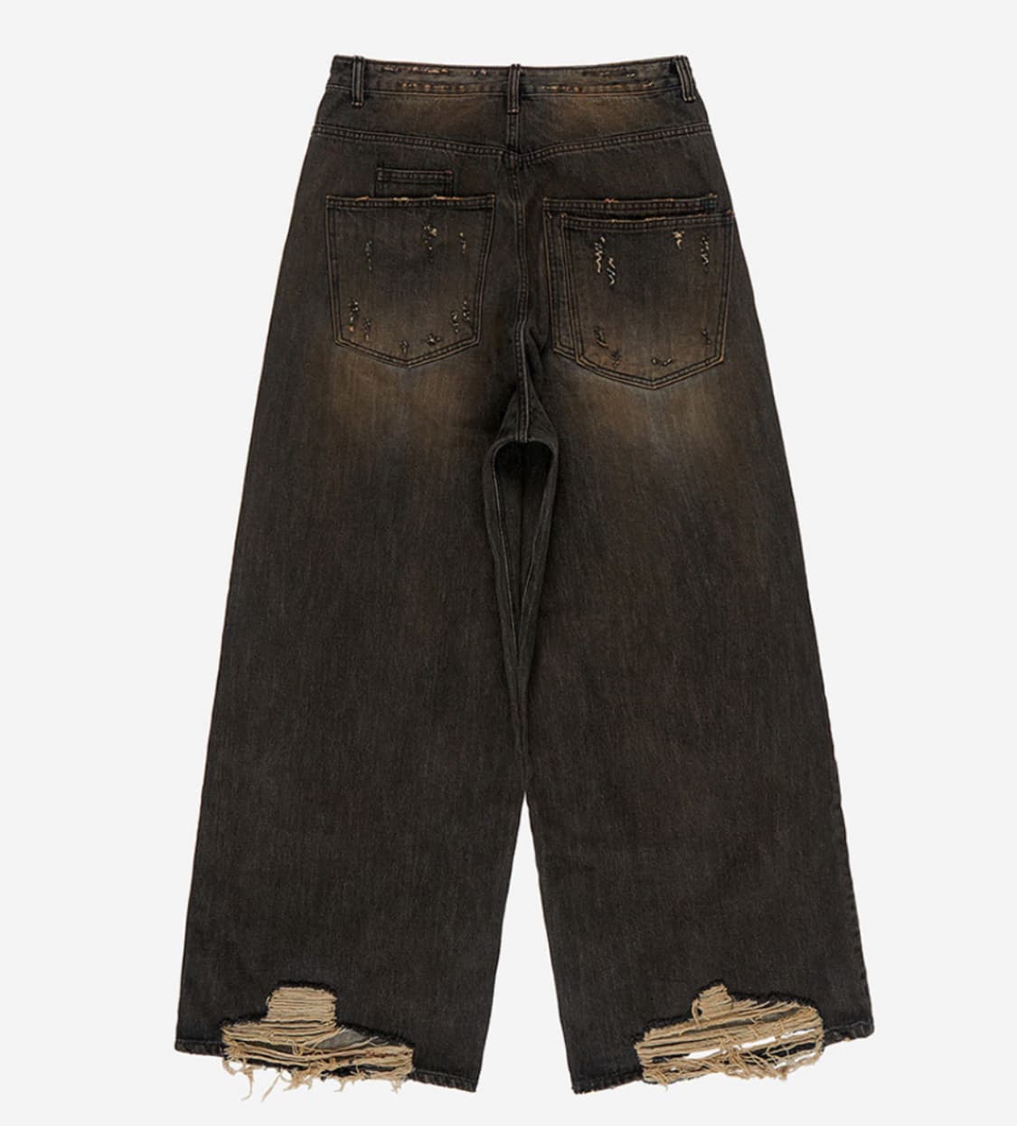 Oil Wash Wide Leg Denim Pants  상품이미지2