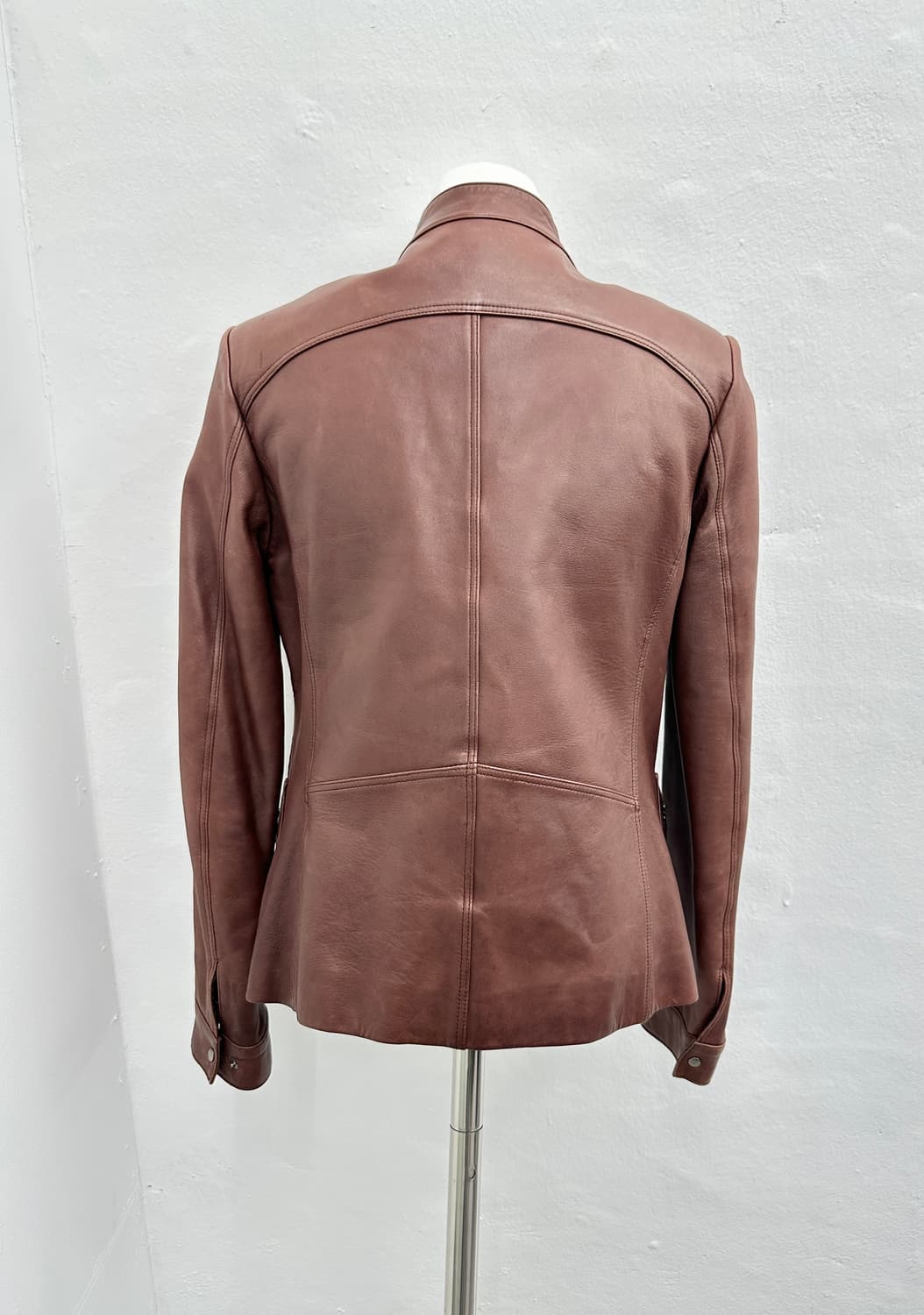 Red brown pocket lambskin jacket 상품이미지5