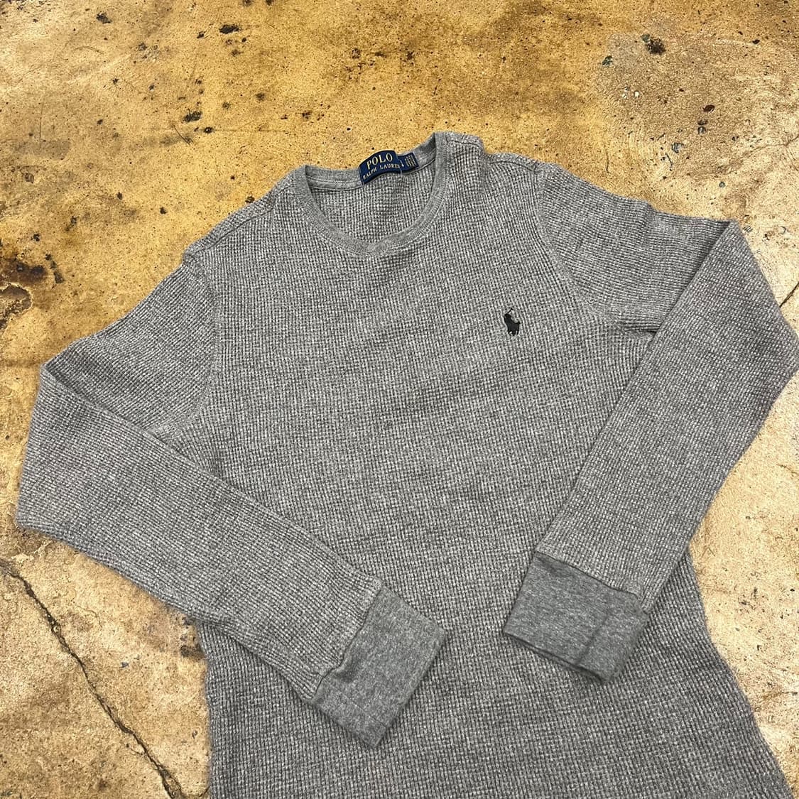 [정품/L] 폴로 랄프로렌 와플 긴팔티셔츠 그레이 b15 상품이미지1