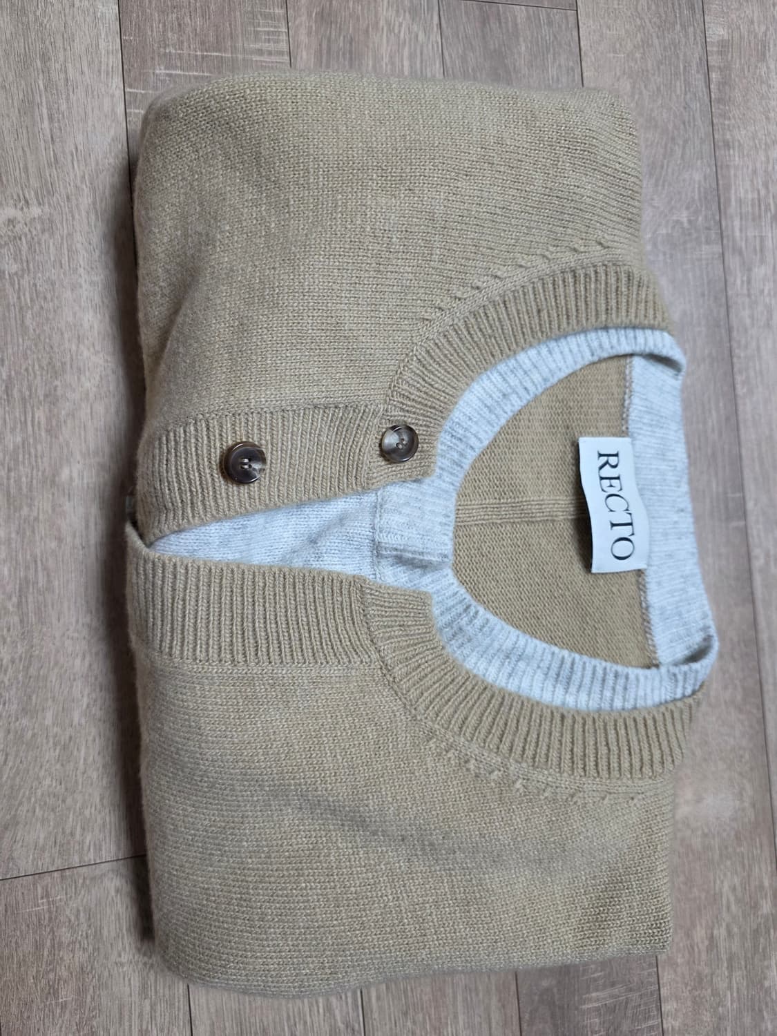 렉토 레이어드 니트 베이지 L 상품이미지10