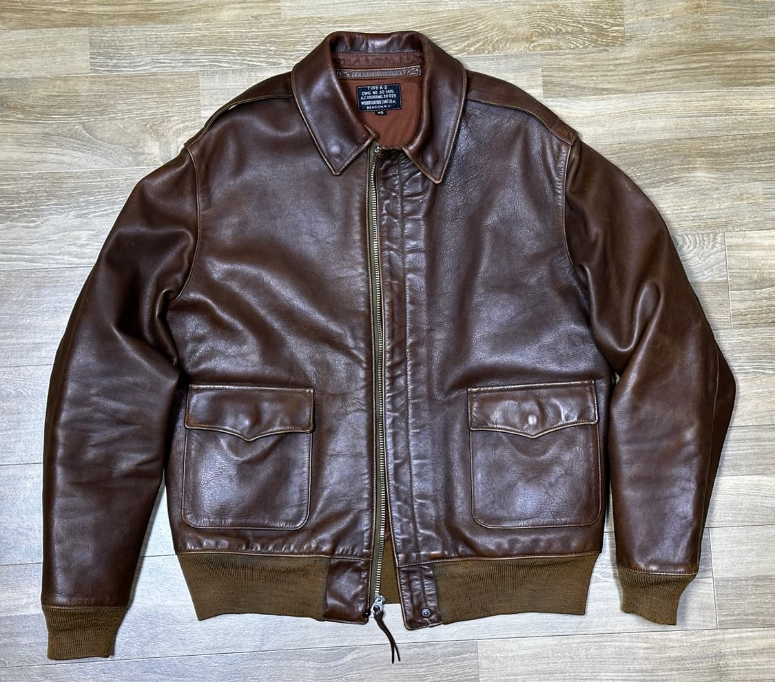 이스트맨레더 A2 호스하이드 플라이트자켓 상품이미지1