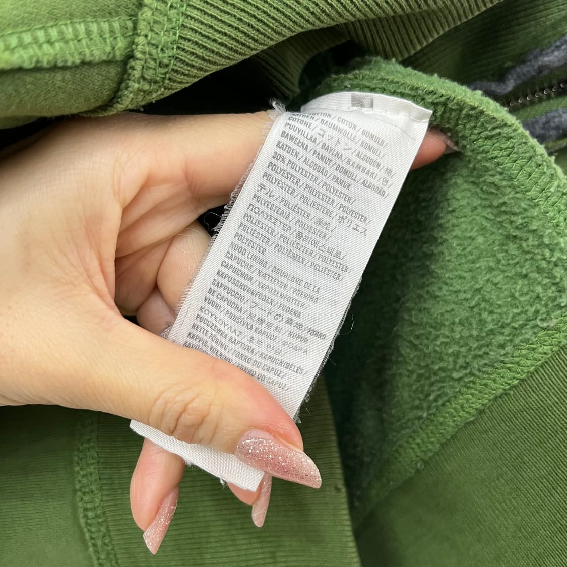 아베크롬비 자수로고 카키 후드집업 상품이미지6