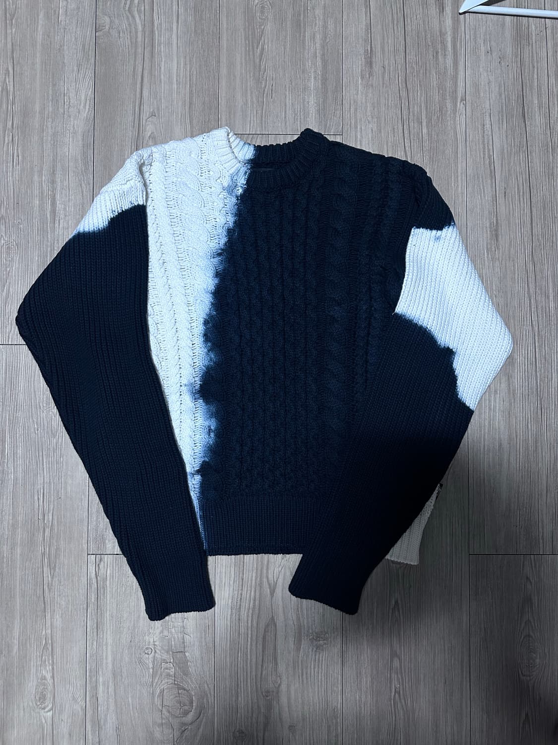 스투시 타이다이 피셔맨 스웨터 블랙 XL 상품이미지1