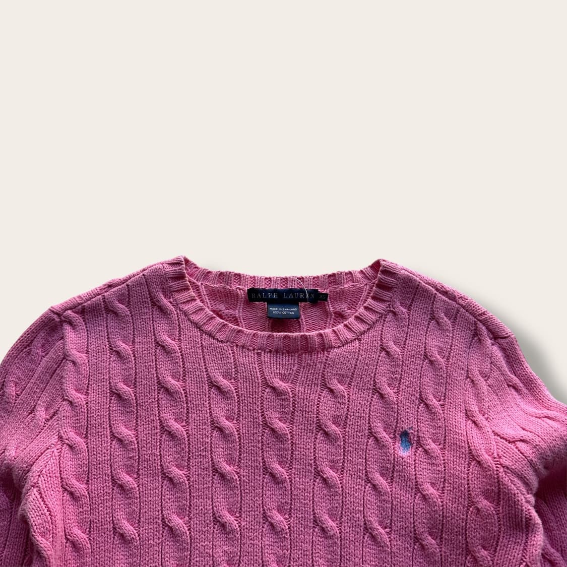 폴로 랄프로렌 피스텔 핑크 케이블 니트 상품이미지2