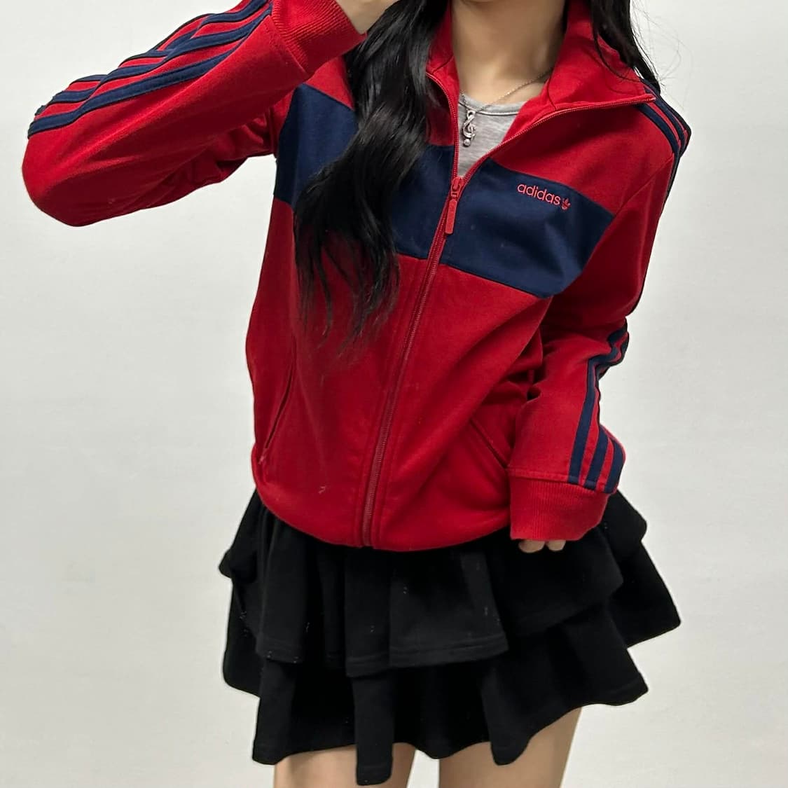 아디다스 딮버건디 베켄바우어 걸즈 트랙탑 희귀져지(90) 상품이미지1