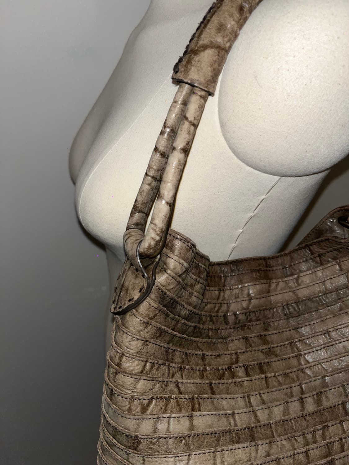 Japanese vintage beige shoulder bag 상품이미지5