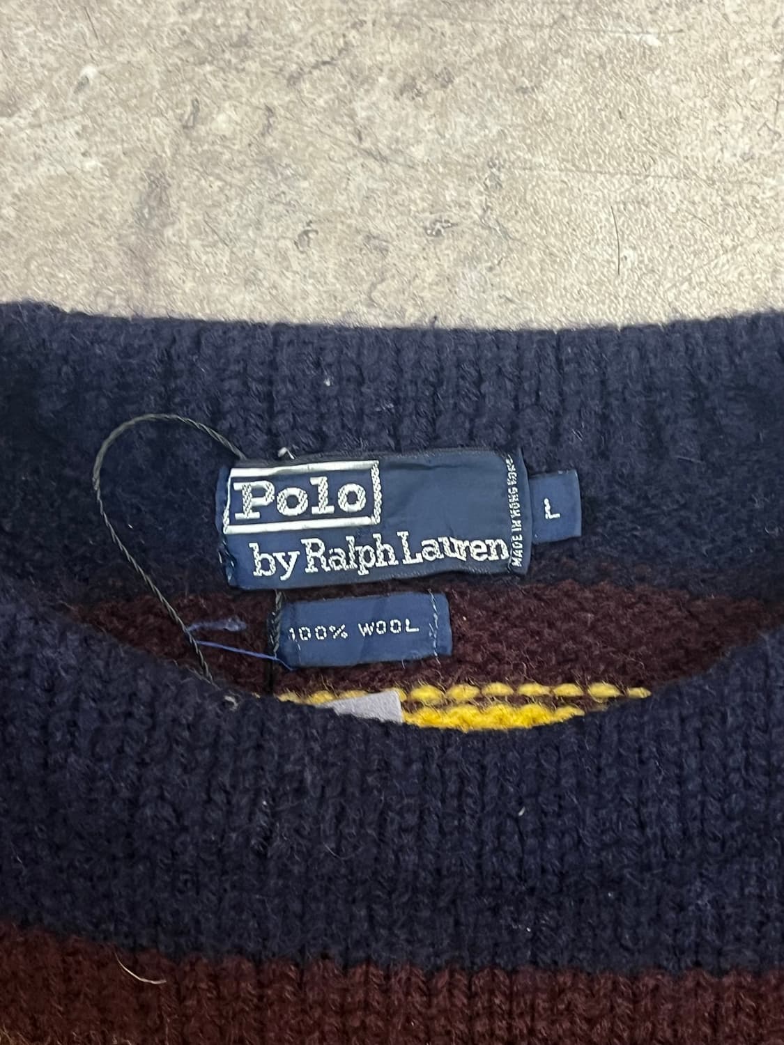 폴로 랄프로렌 스트라이프 울 니트 네이비 L#csz2542  상품이미지4
