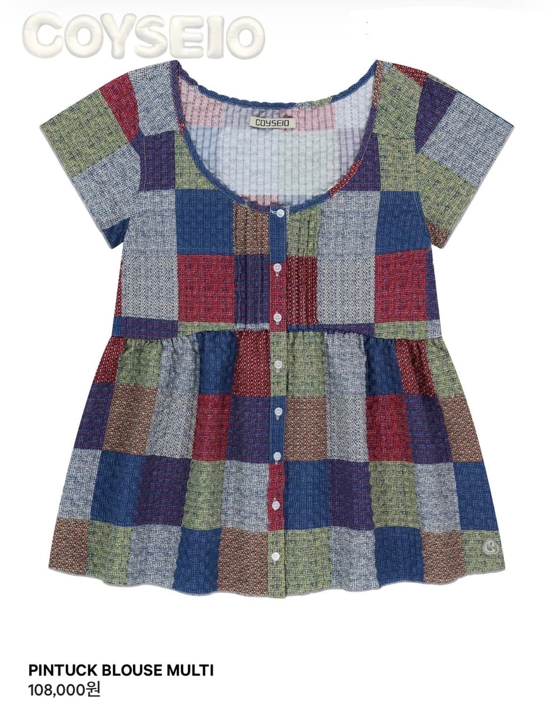 코이세이오 핀턱 블라우스 멀티 상품이미지1