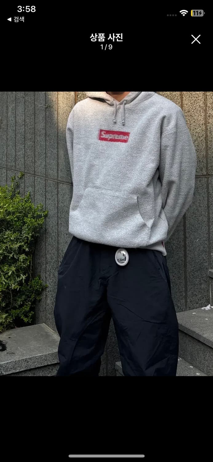 슈프림 인사이드아웃 박스로고 후드티 상품이미지3