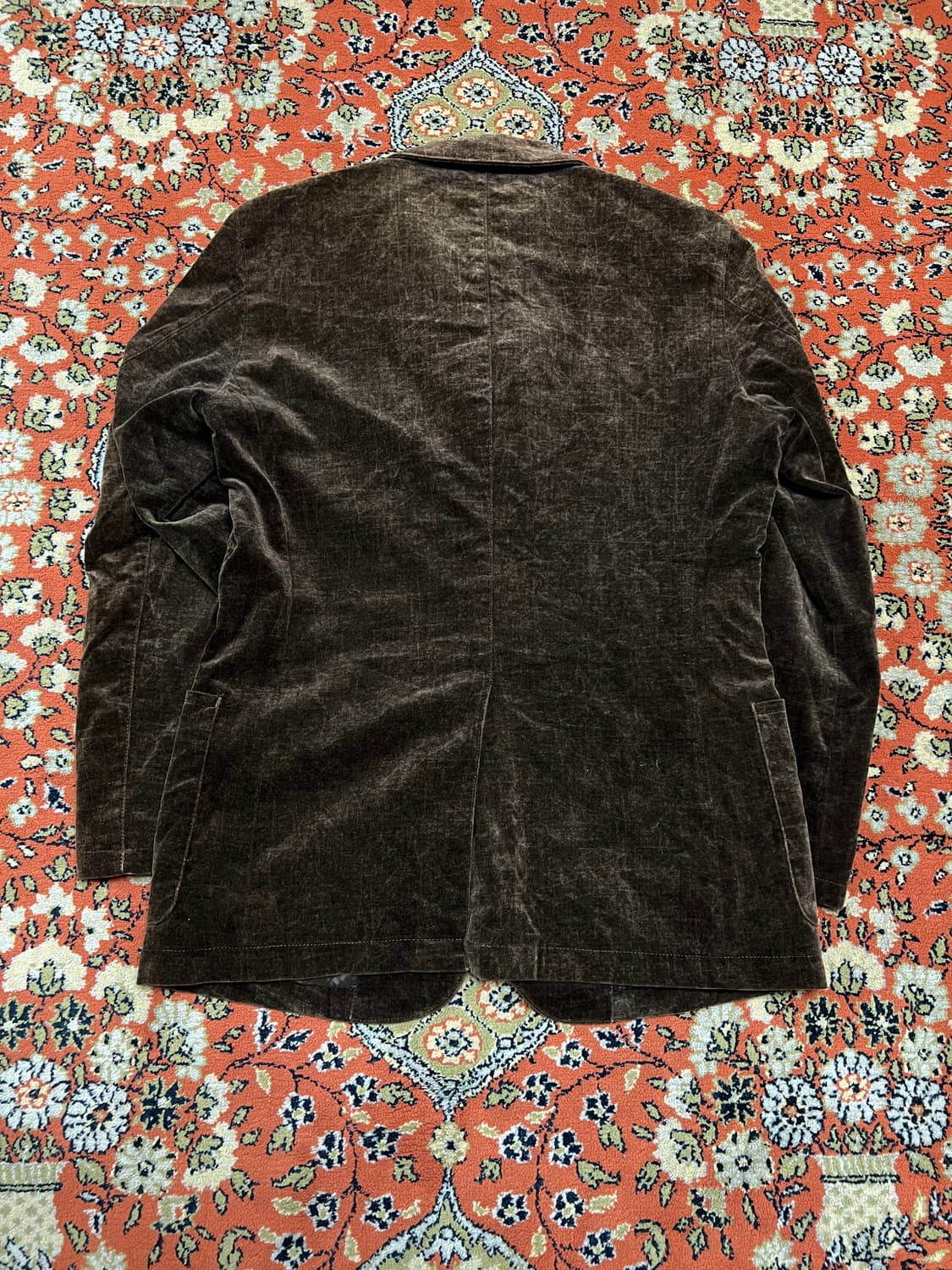 [L] JPN RDE 빈티지 브라운 벨벳 블레이저 상품이미지3