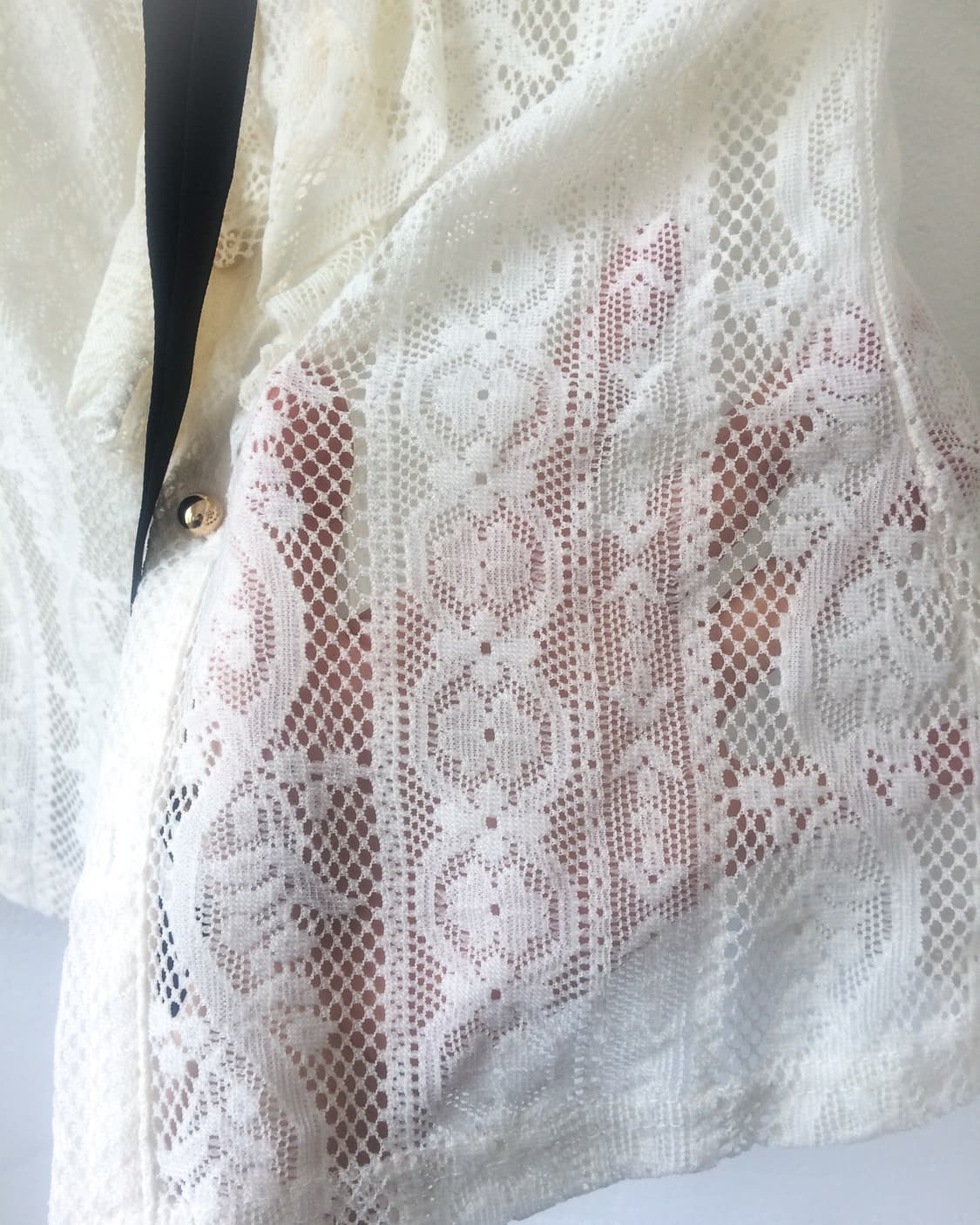 Ruffle point pattern high neck blouse 상품이미지5