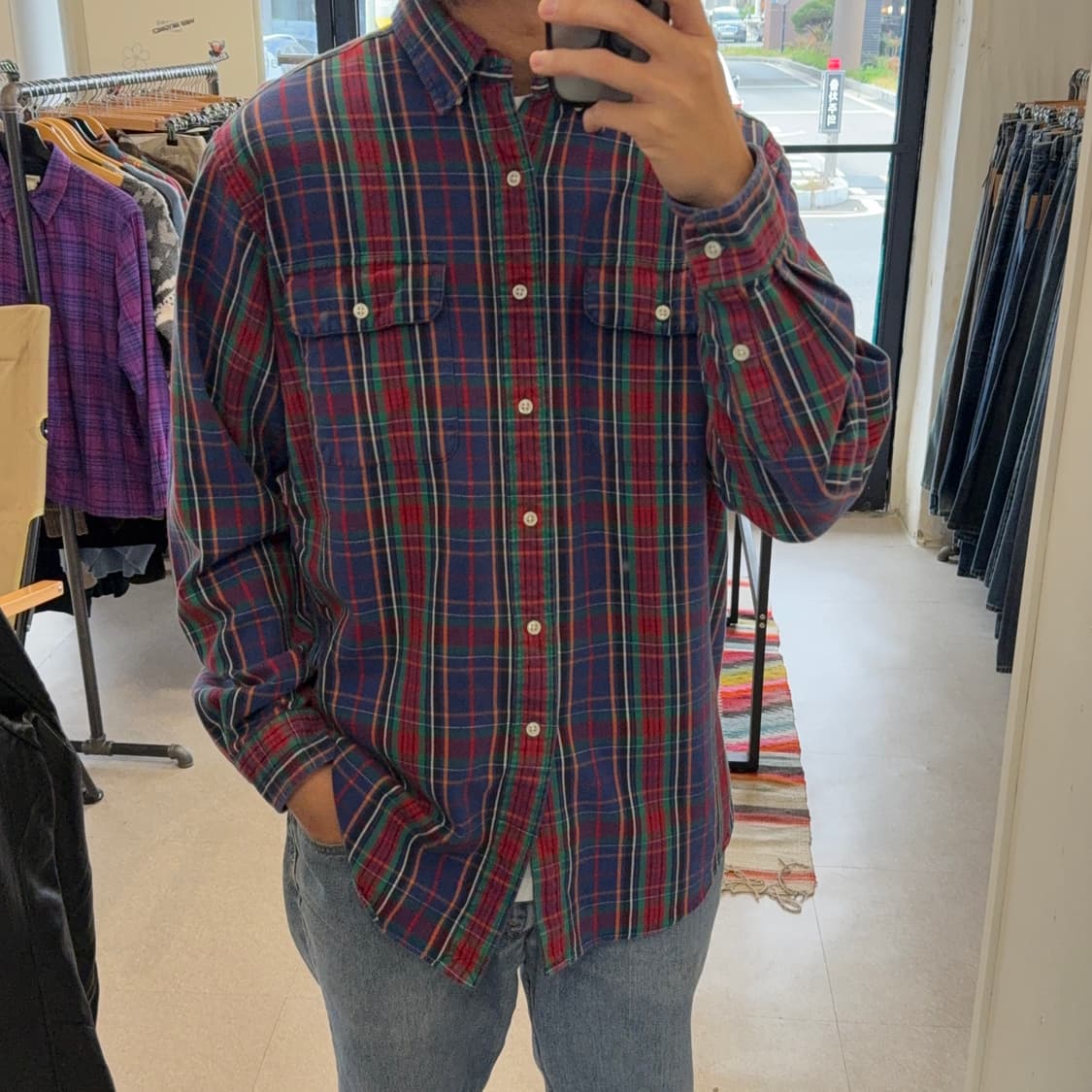 90~00s 폴로 플란넬 워크 셔츠 상품이미지2