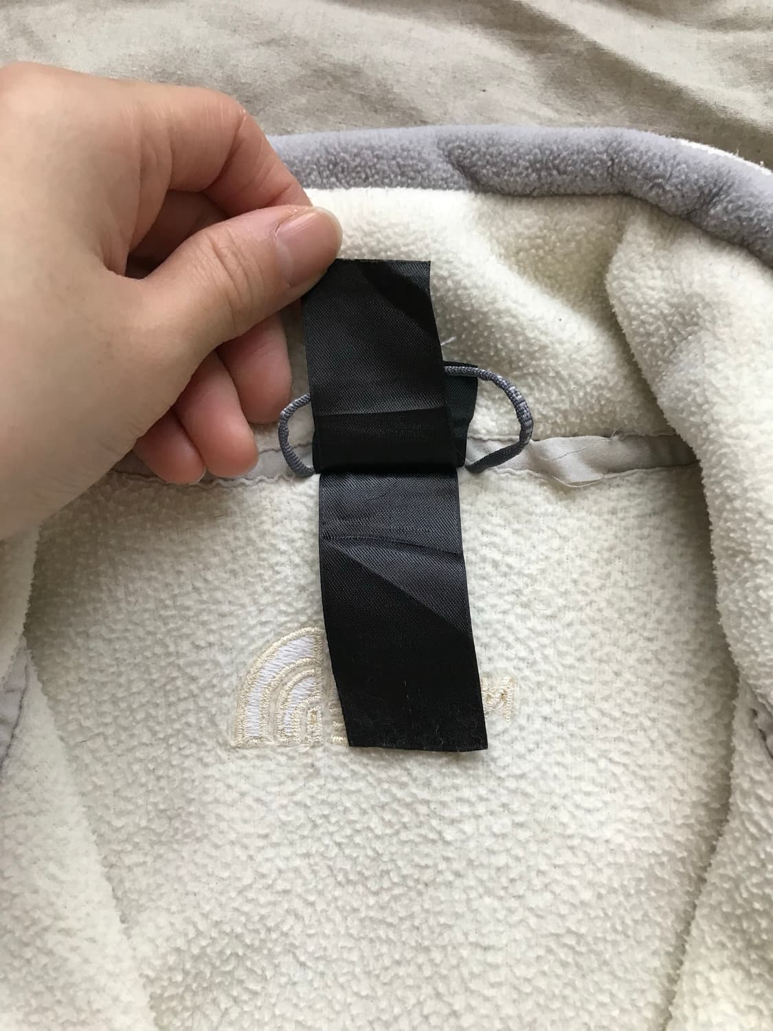 대장급 노스페이스 해외판 로고 아이보리 플리스 집업 상품이미지9