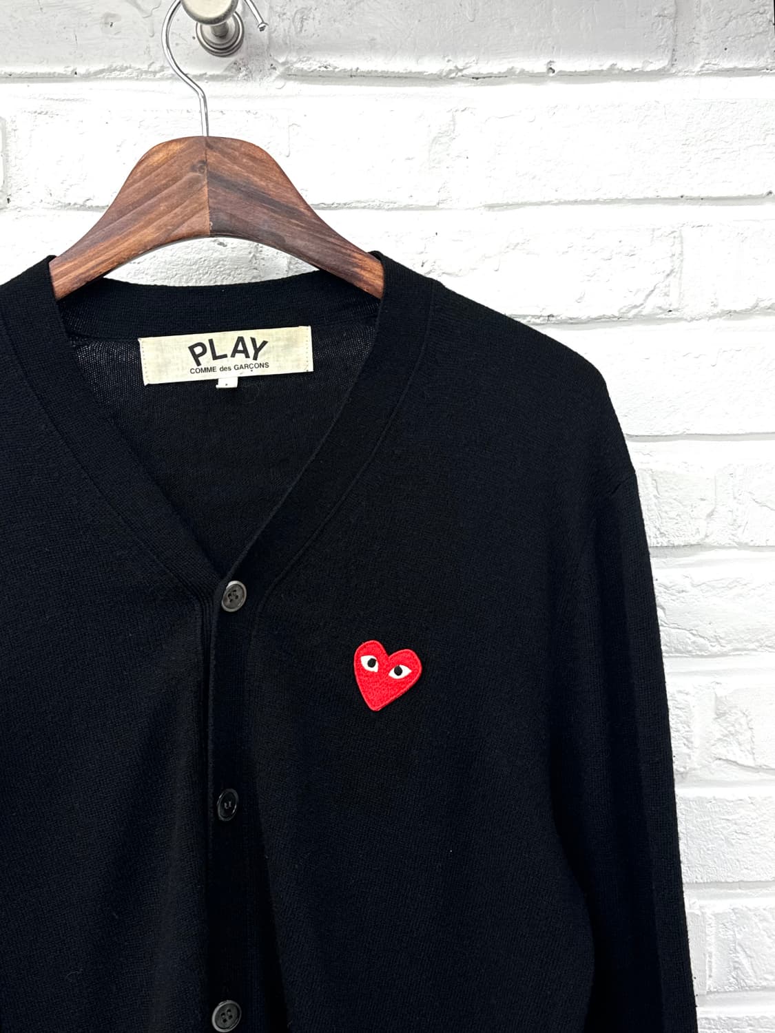 꼼데가르송 플레이 블랙 가디건 상품이미지4
