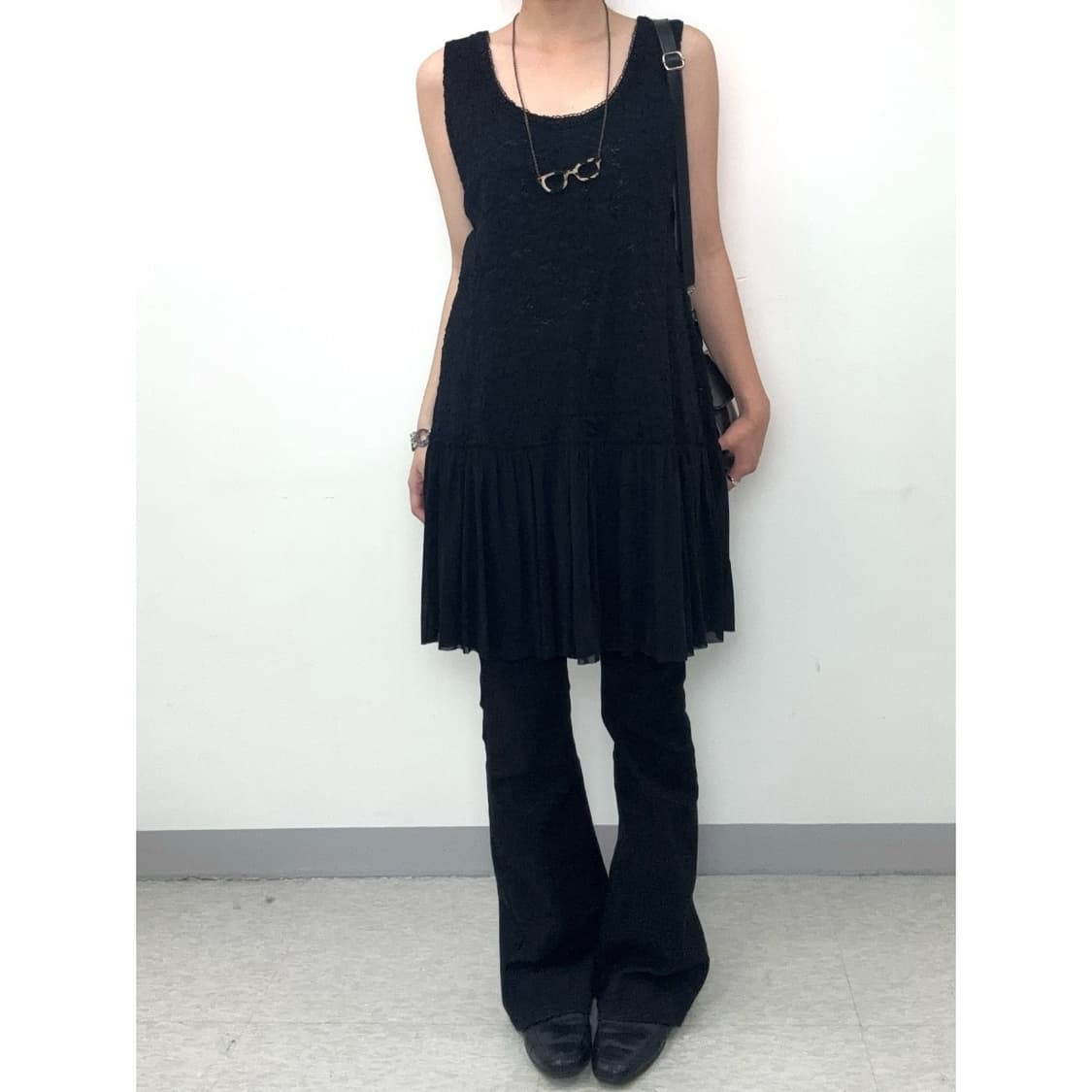 빈티지 블랙 레이스 원피스 상품이미지2