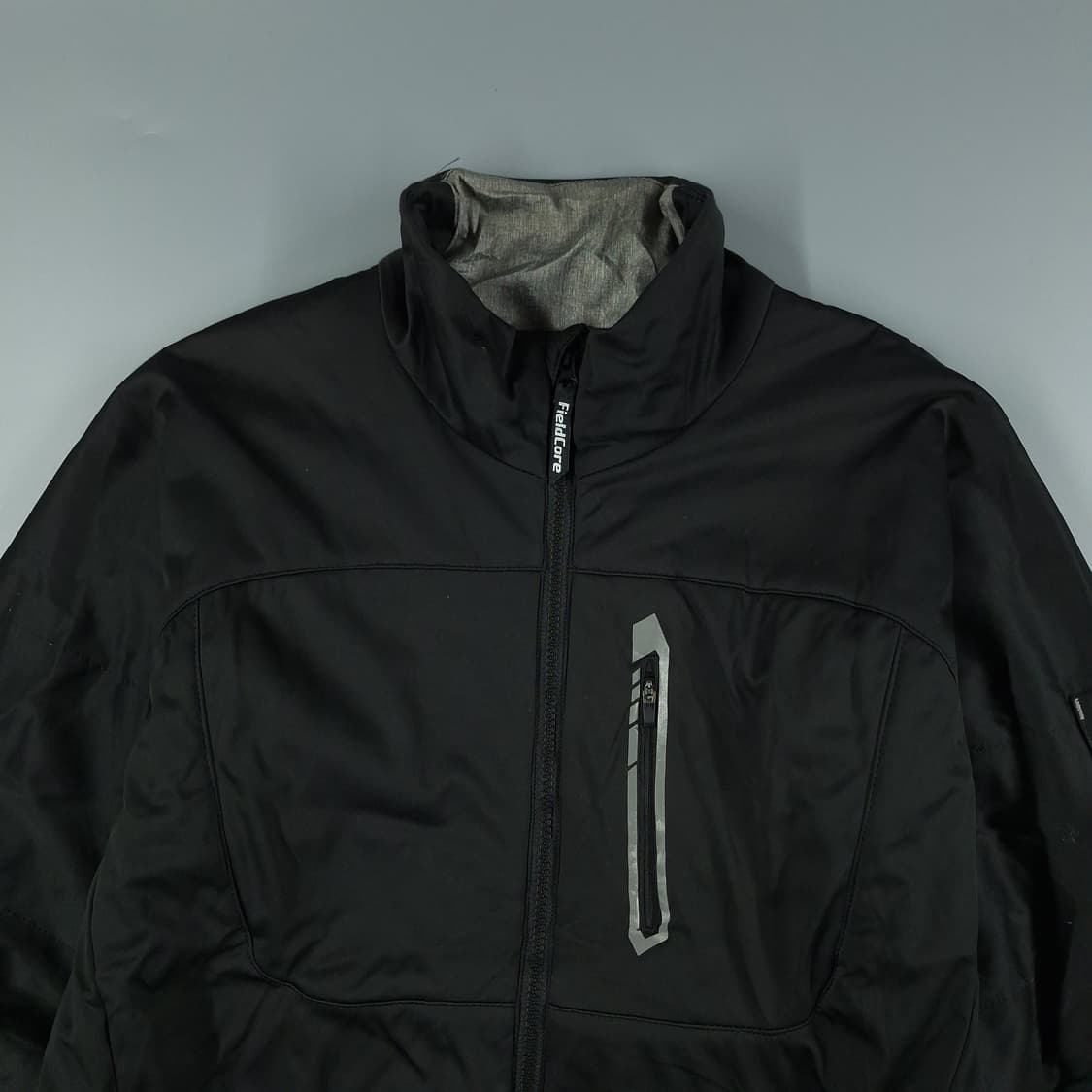 필드코어 블랙 그레이 배색 멀티포켓 에어 스트레치 패디드 레글런 바람막이 상품이미지4